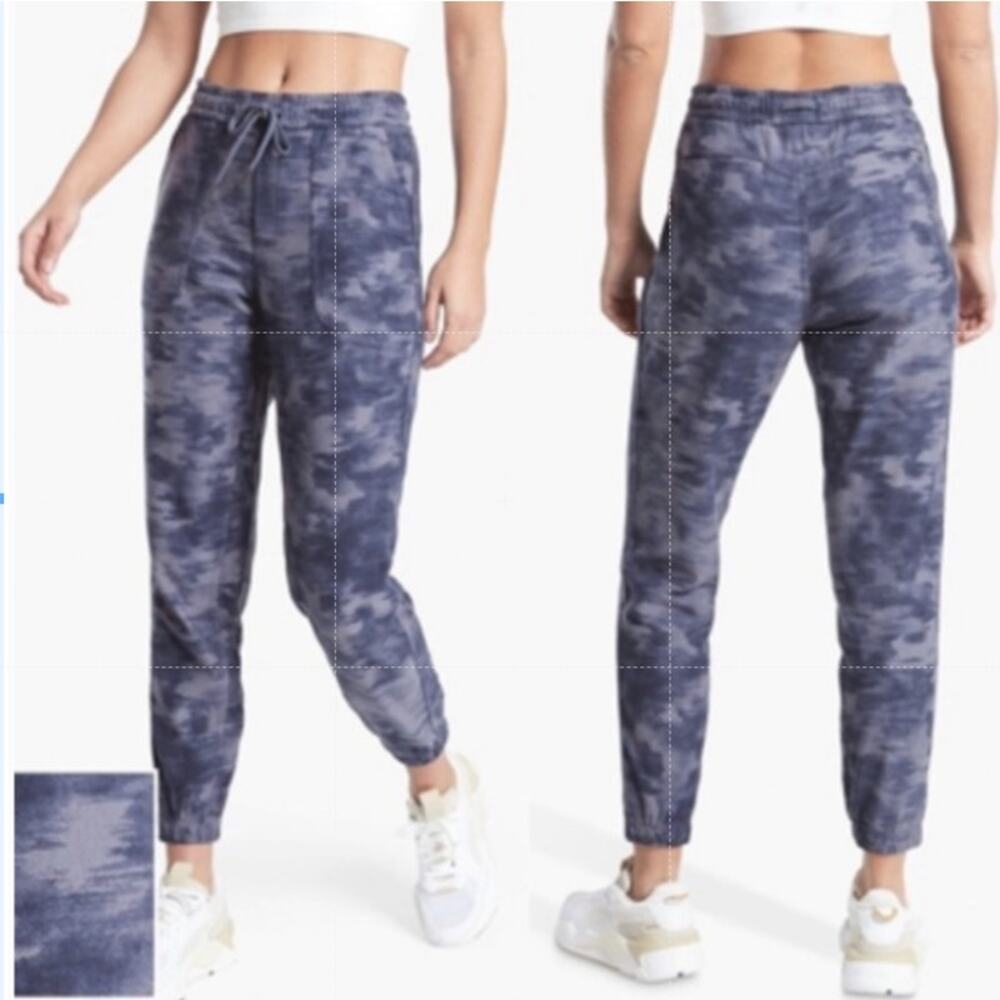 Athleta Joggers Womens Size 2 Farallon Printed Violet Purple Tie Dye Sweat Pants